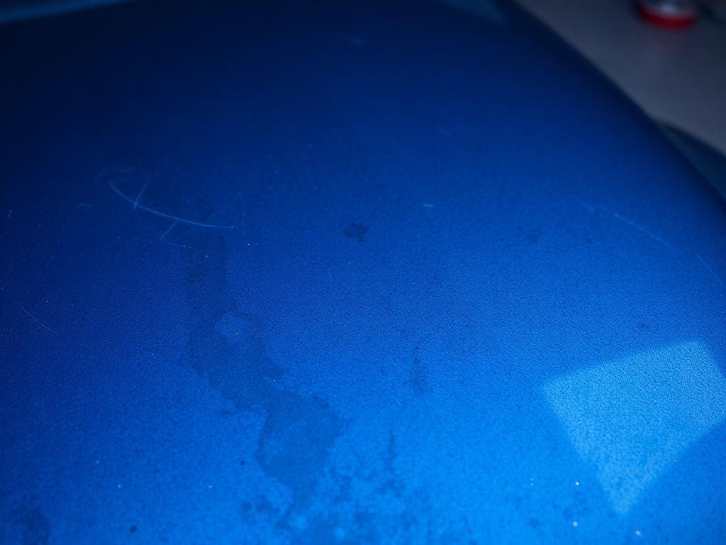 Antes — Sedã azul — Polimento técnico + vitrificação